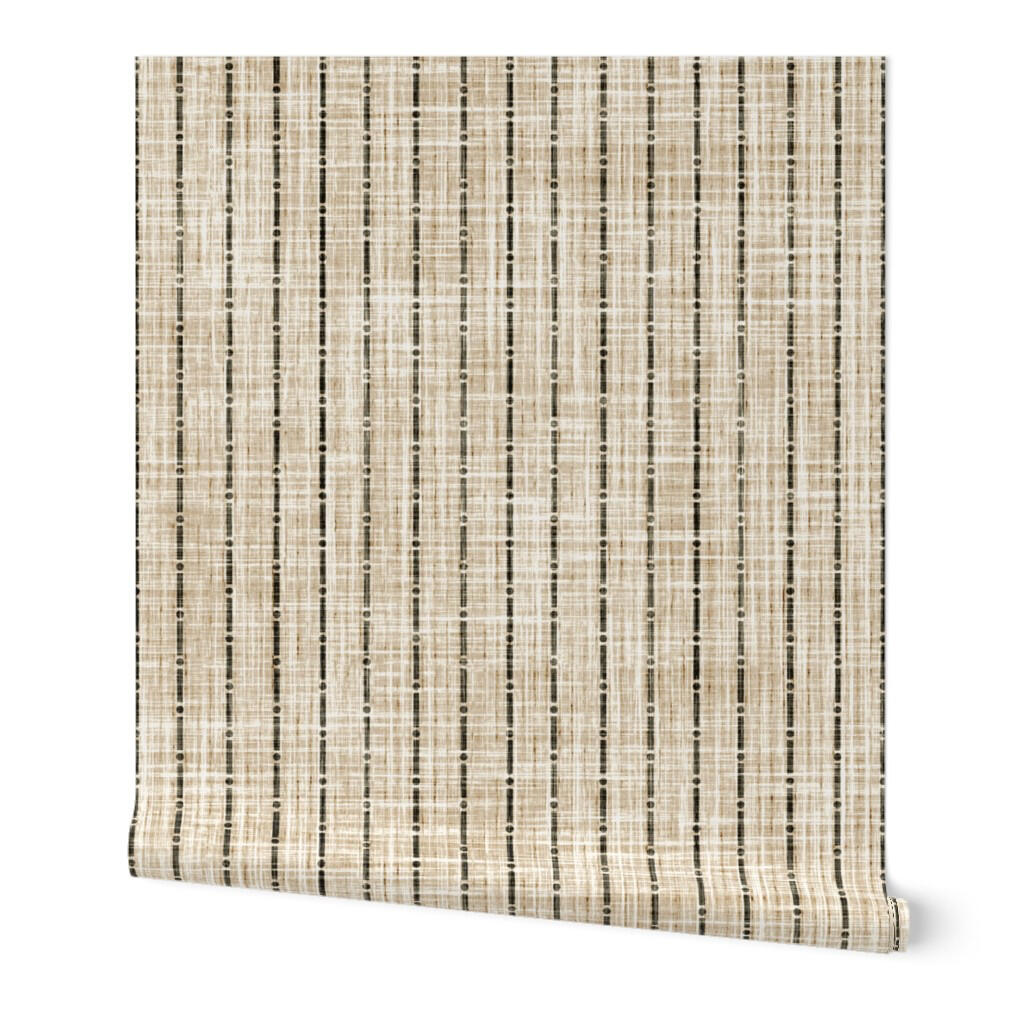 Broken Stripe Faux Grasscloth